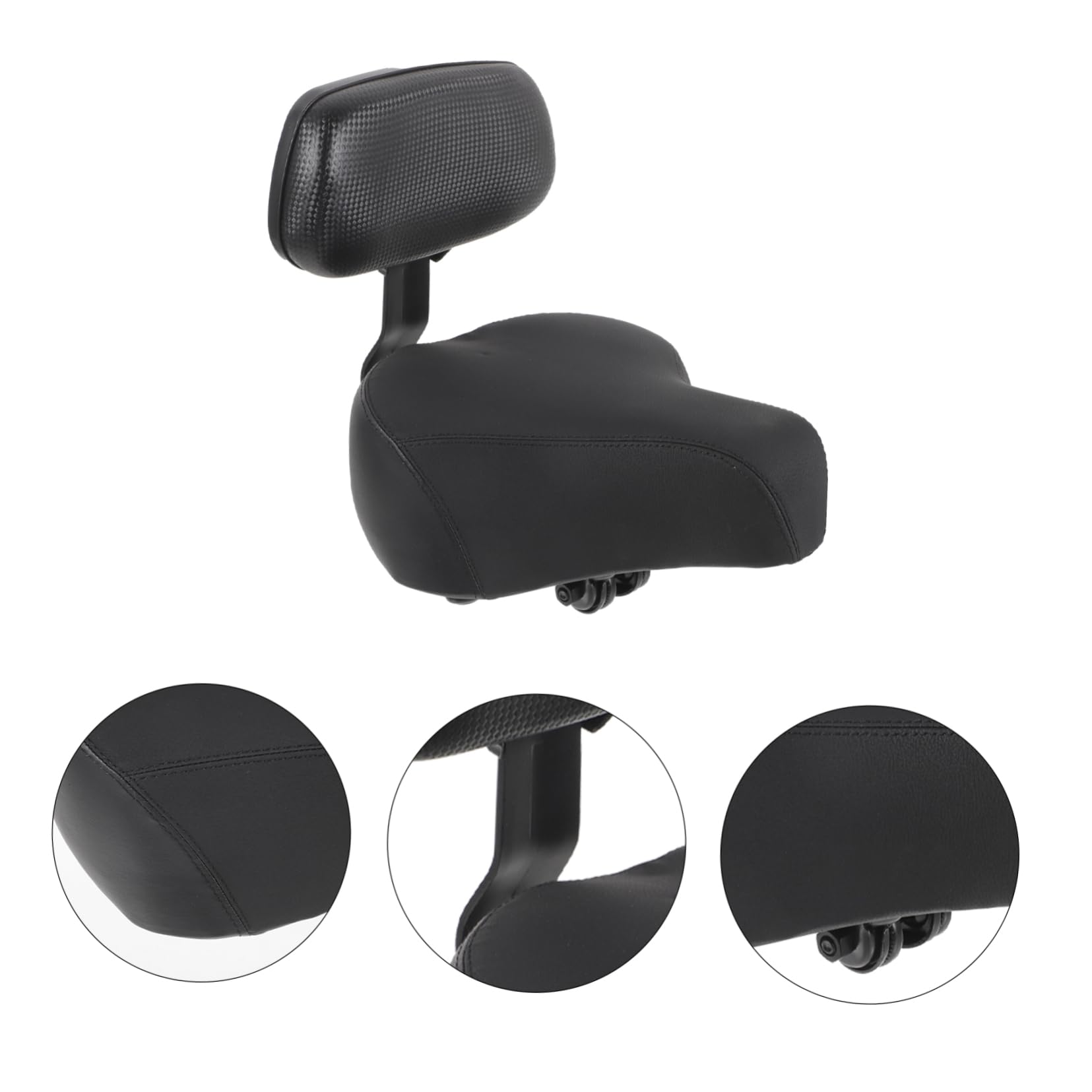 Siège Arrière de Vélo Noir en Fer, PU et Mousse, pour VTT