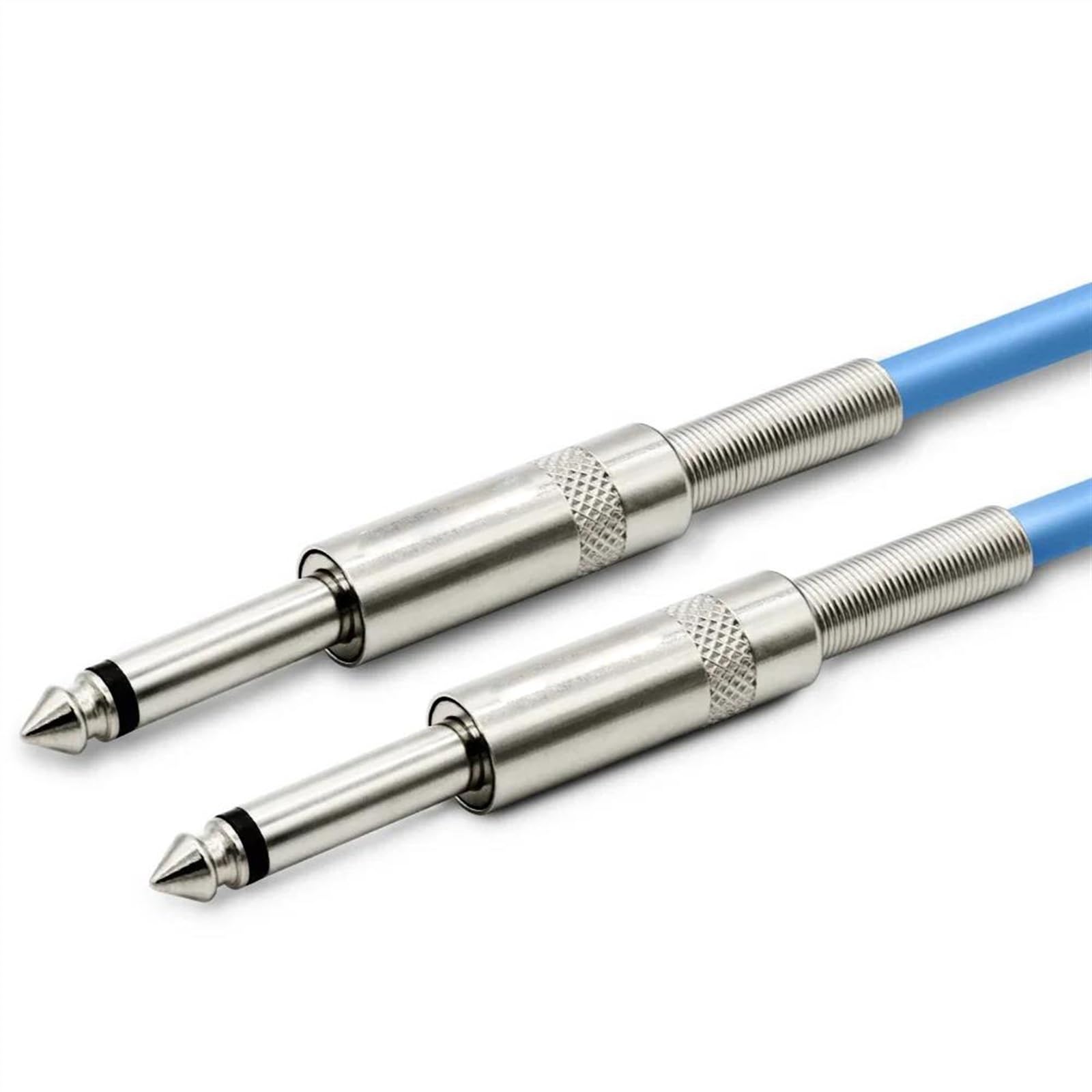 Kabel Audio Do Gitary Kabel gitarowy niklowany Jack 6,35 mm z męskiego na męskie (Color : Blue, Size : 5m)