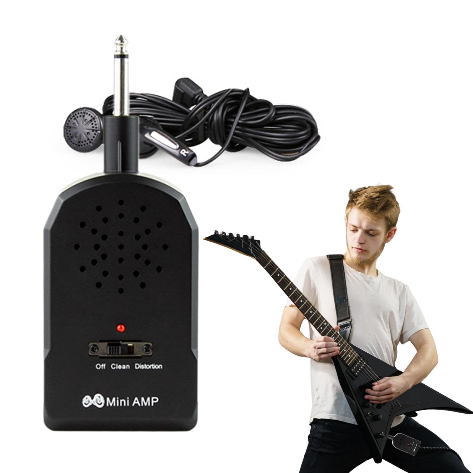 Small Guitar Amp, Wireless Electric Guitar Amplifier, Personal Bass Effects String Instrument Accessories for Home, Performance, Stage