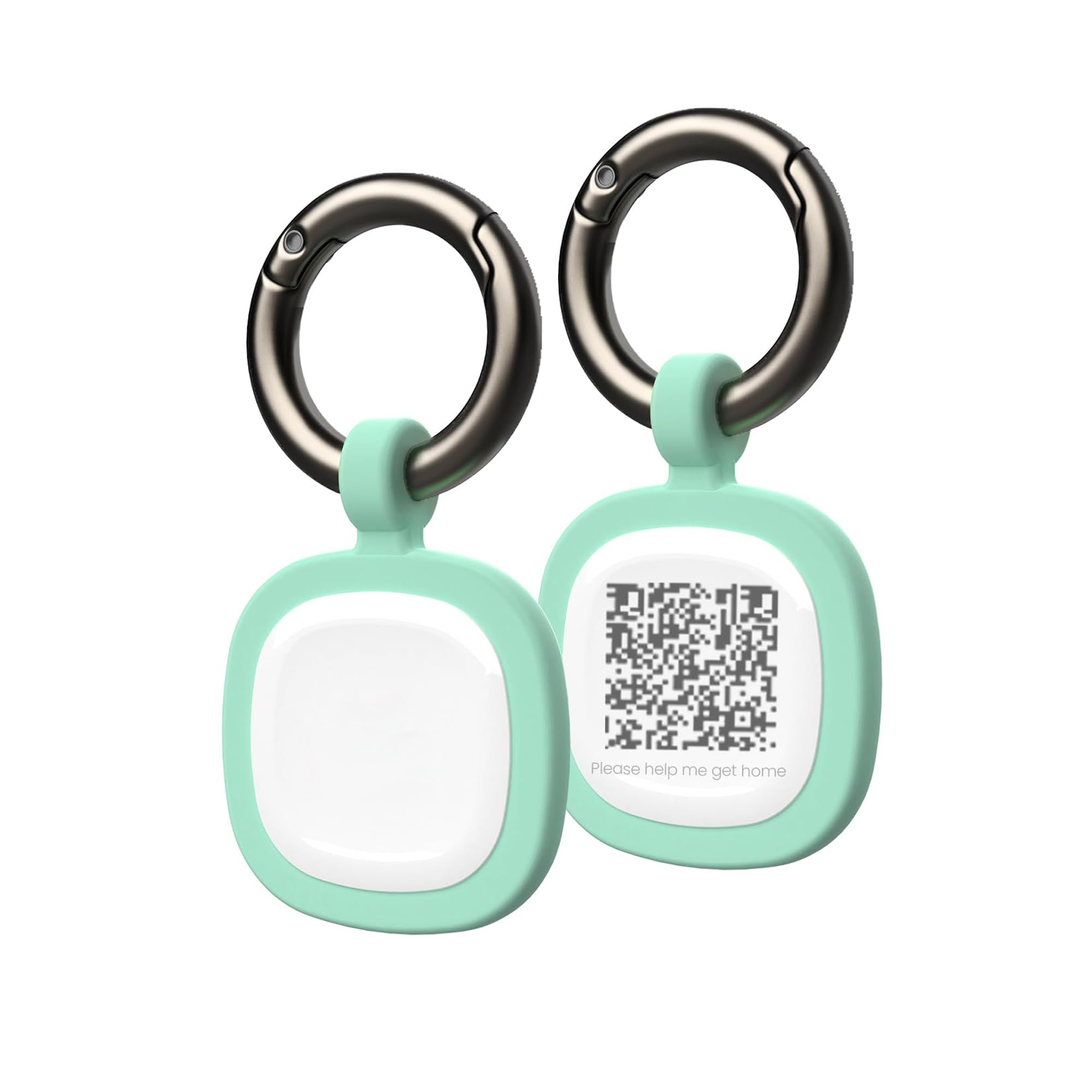 TERRIFI 2Pcs QR Code Pet ID Tags, Silent Silicone Dog Cat Tags, Personalized, Modifiable Online Profile, Free Pet Page, Instant Location Alert via Email