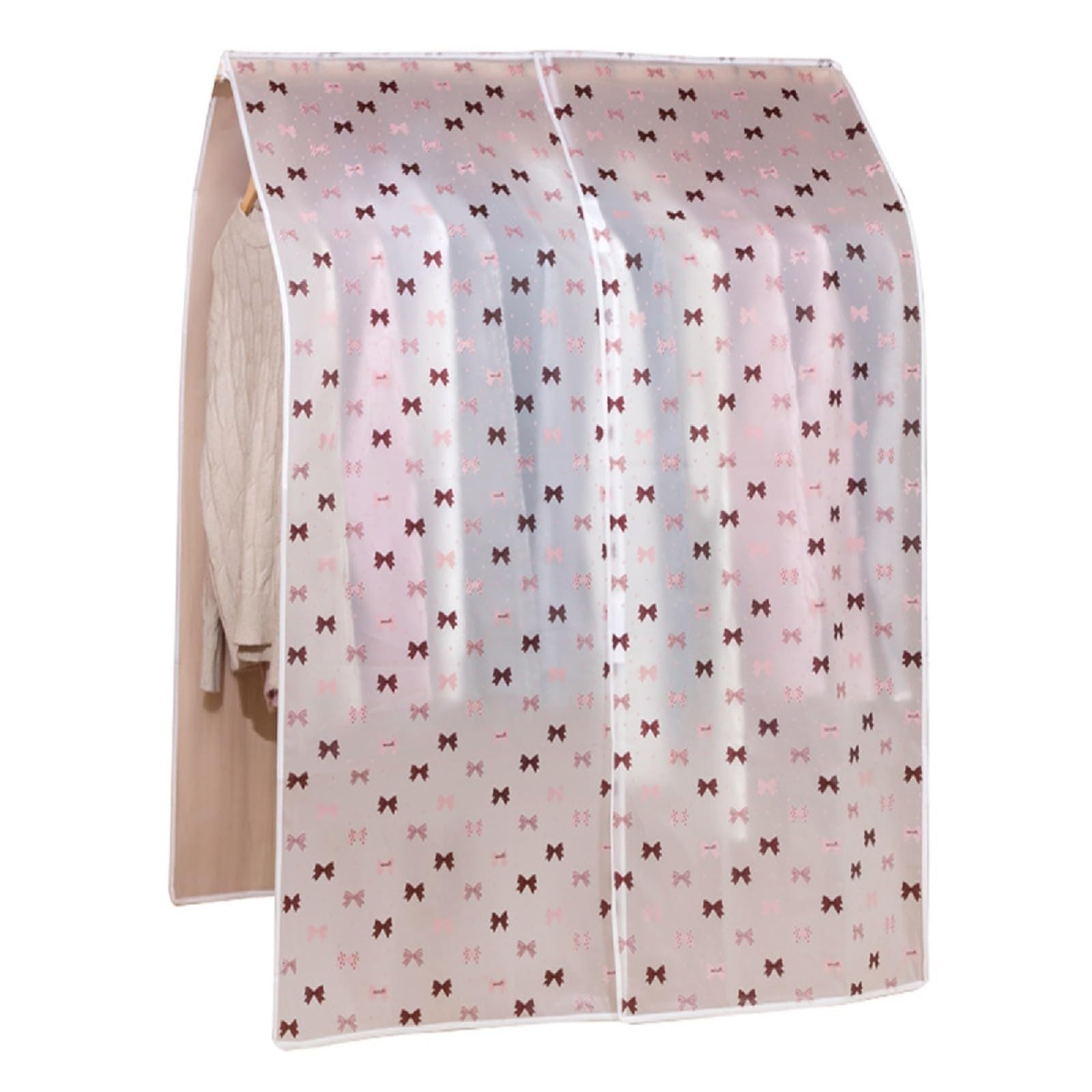 Funda Ropa Bolsas Transparentes para Guardar Ropa Alta Capacidad Funda para Ropa, Antipolvo e Impermeables para Vestidos, Abrigos, Ropa y Camisas(Pinky,90x120cm)