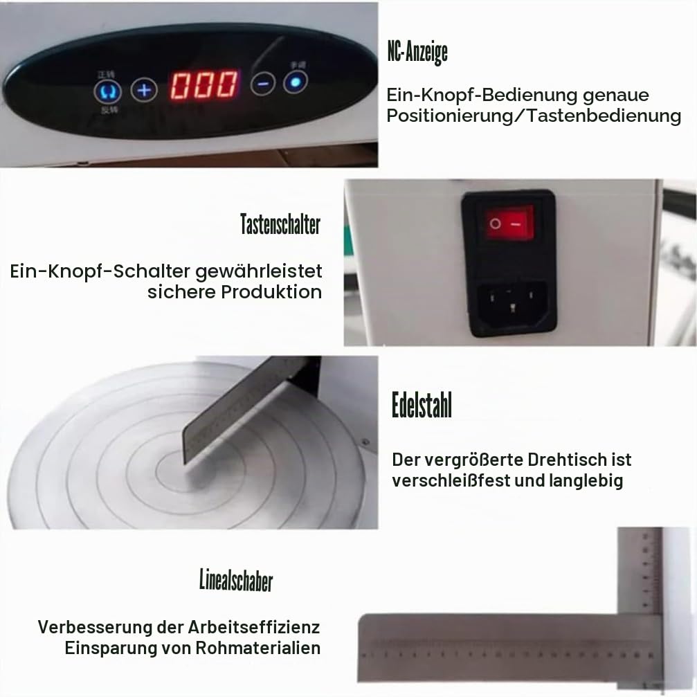 Einstellbare Tortencremestreichmaschine Tortendekorationsmaschine Wird zum Verteilen von Kuchencreme Zuckerguss verwendet Brot Butter für 4 bis 12 Zoll große Kuchen,002