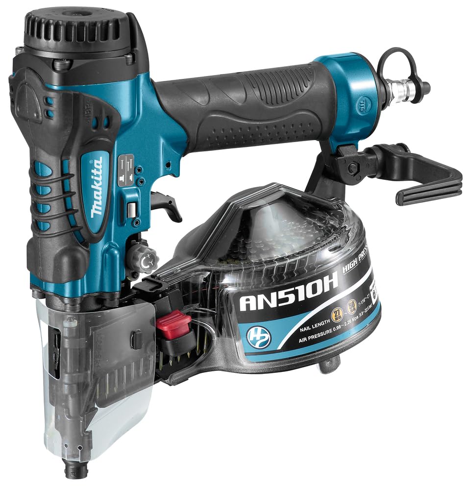 Cloueur pneumatique à haute pression Makita AN510H pour bois, pointes compatibles de 25 à 50 mm