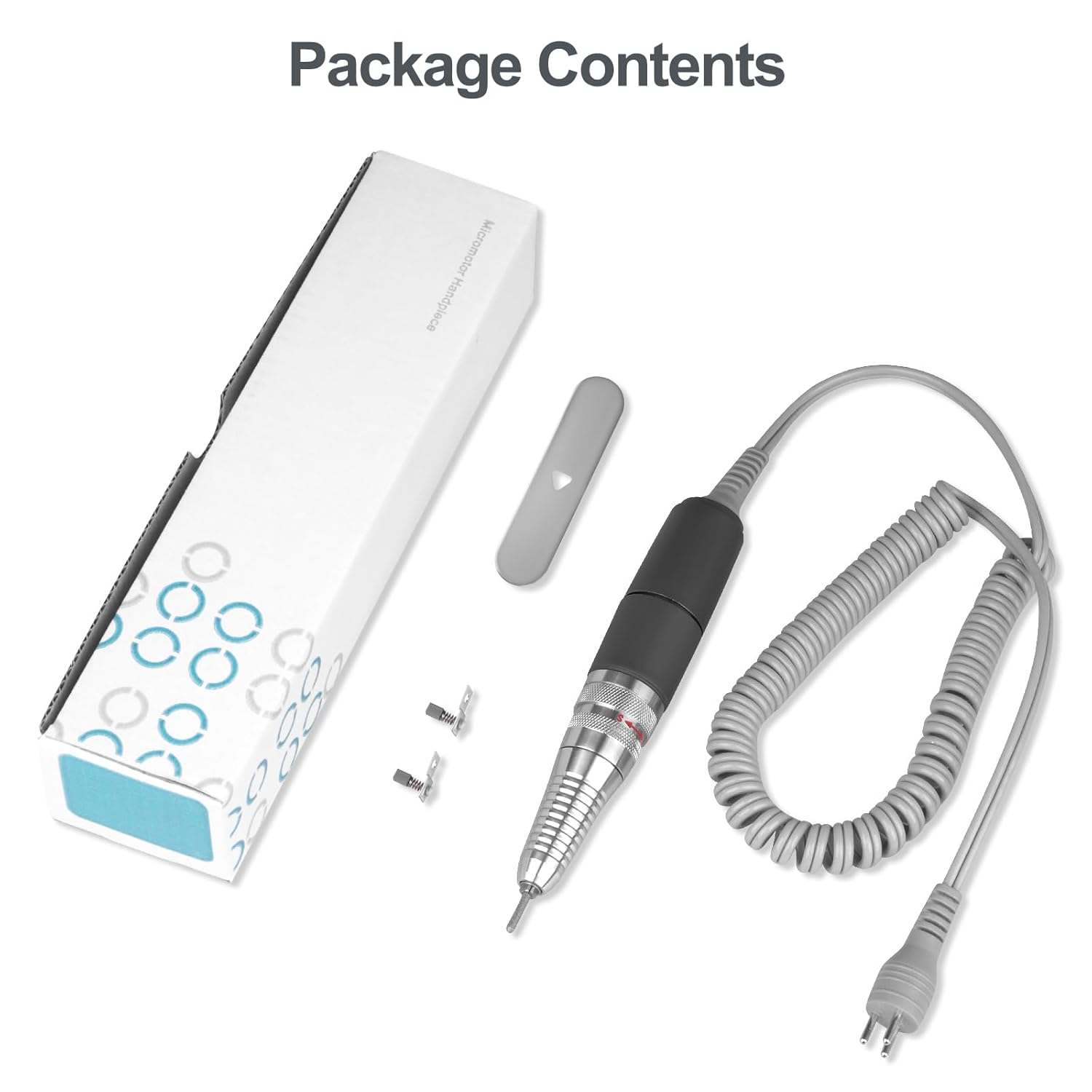 Nail Drill Handpiece for UP200 Machine, Compatible with KUPA KP55, KP60, KP5000, HoMove 35000RPM Professional Electric Nail File Handle Replacement 3 Pins, Low Noise and Comfortable (Only Handpiece)