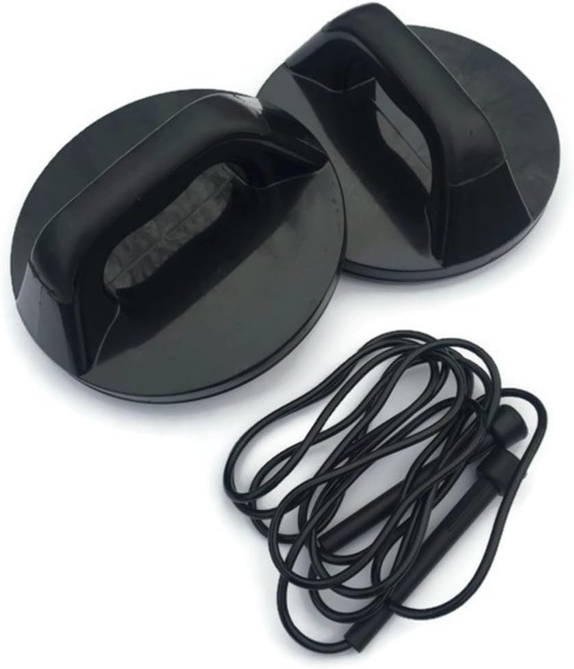 Push Up Bars with Rotating Handle - Includes Bonus Black 9ft. Quick-Speed Jump Rope