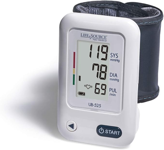A&D Medical LifeSource ESSENTIAL Wrist Blood Pressure Monitor with AFib