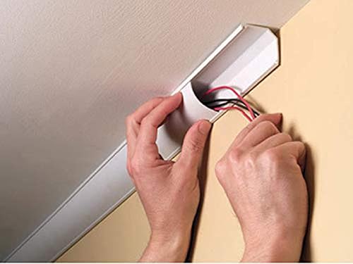 Vista 22 de Electriduct Canaleta de cable de conducto de esquina pequeña (Serie 1075), 5 pies, color blanco Blanco,Beige,Negro