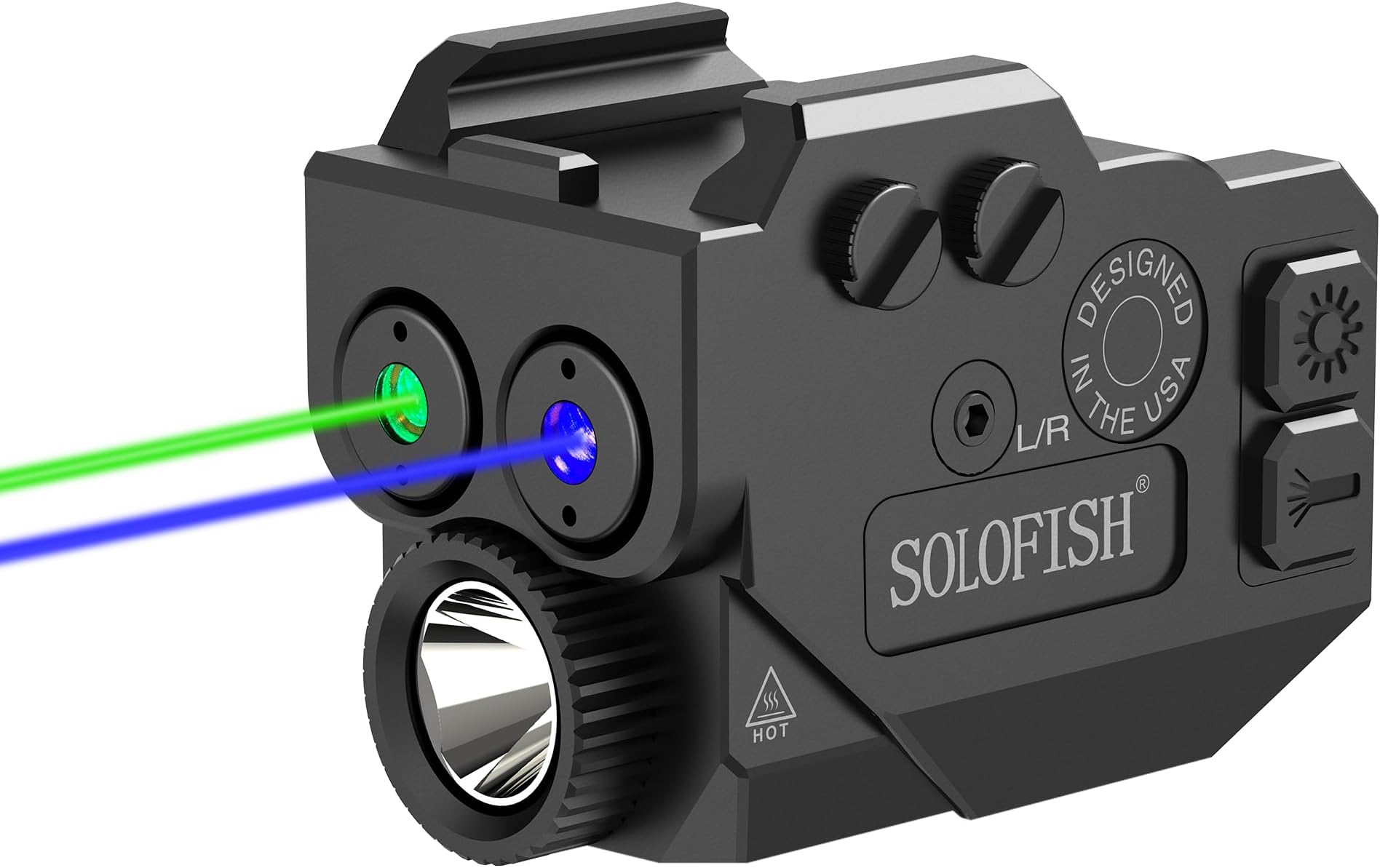 Solofish 500lm Pistol Light Laser Combo with Strobe & Momentary