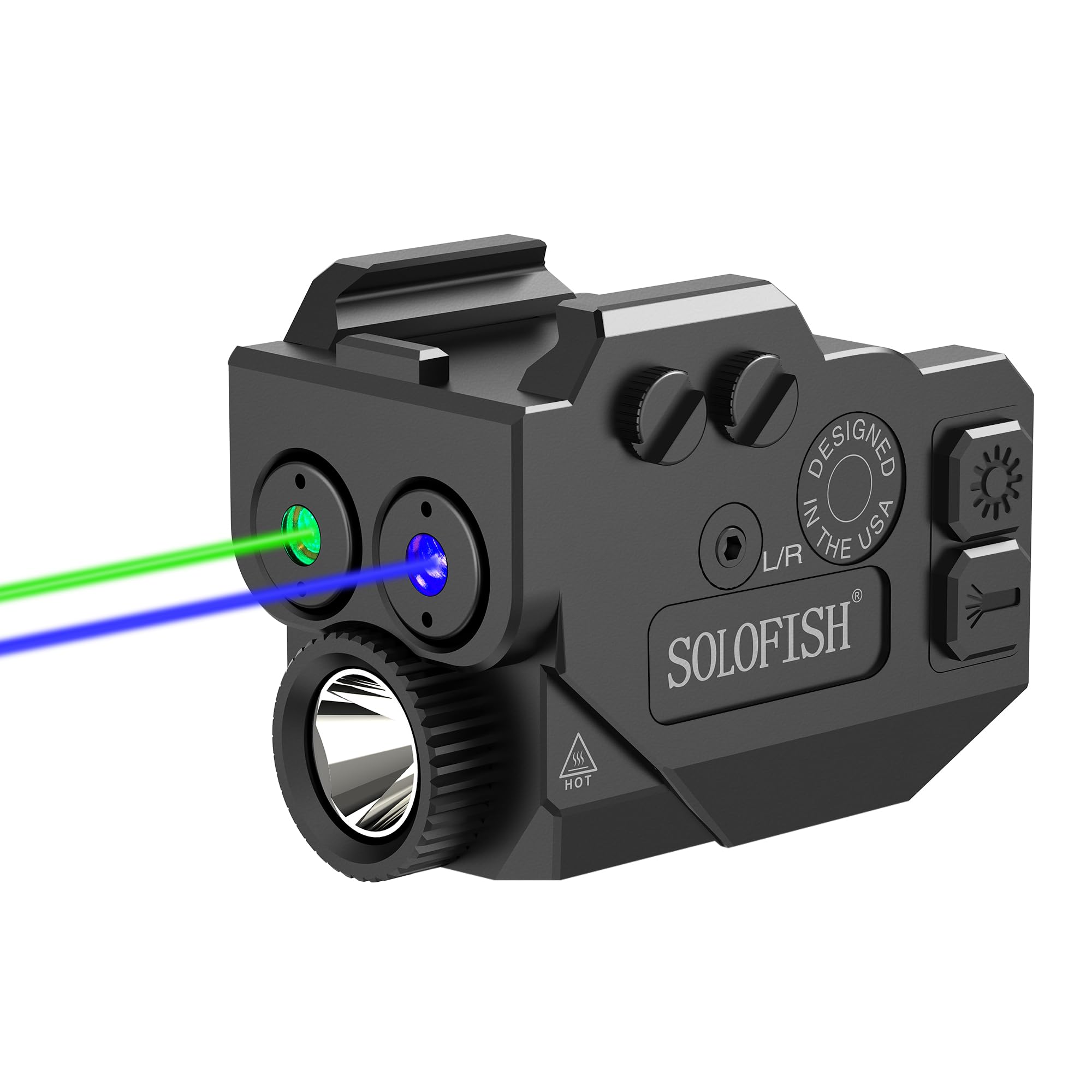 Solofish 500lm Pistol Light Laser Combo with Strobe &amp; Memory Function