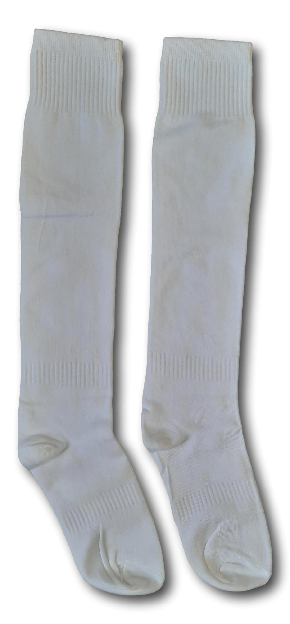 Nextage Over-the-Knee White Sports Stockings for Men | Lycra Stretch Football & Hockey Socks | Long Length, Breathable & Durable Athletic Socks for Match & Practice