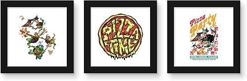 Trends International Gallery Pops Nickelodeon Teenage Mutant Ninja Turtles Mutant Mayhem - Paquete de arte de pared Pizza Time (paquete de 3)