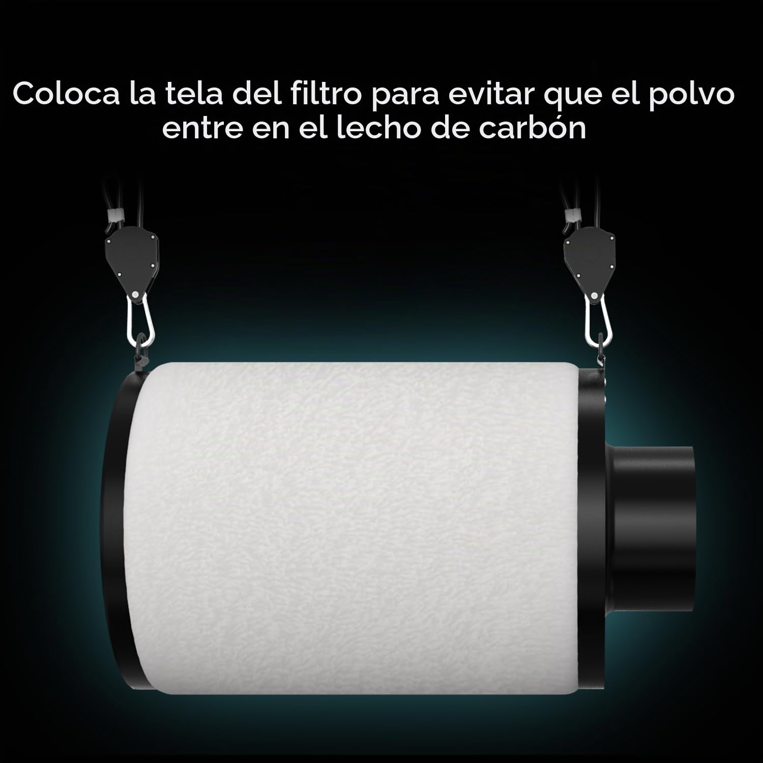 Aygrochy Filtro de carbón de aire de 100 mm, filtro de aire, filtro de carbono, filtro de aire de extracción, filtro de crecimiento para ventiladores de tuberías, filtro de olor, 350 m³/h