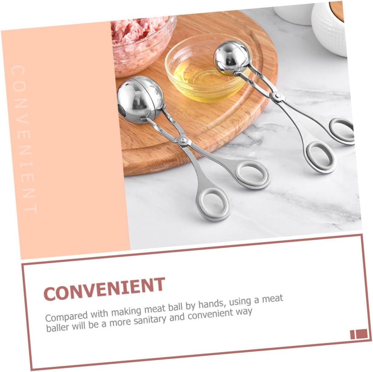 MAGICLULU 6pcs Meatball Makers Stainless Steel Meatball Makers Tongs Easy Production