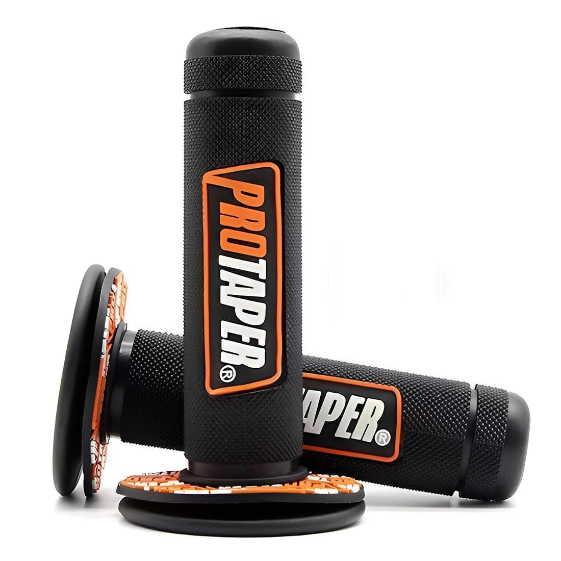 Manopola In Gel Per Manubrio Di Motocicletta 7/8" Nero E Arancione
