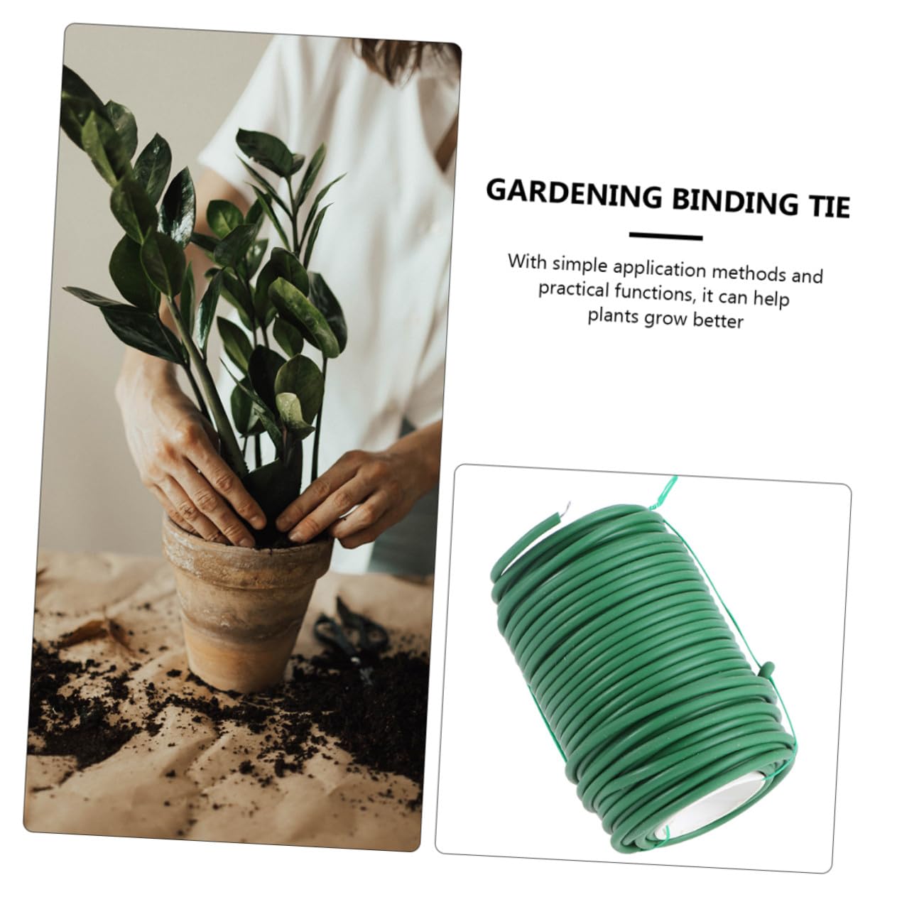 DOITOOL Attaches de Jardin pour Plantes Grimpantes, 2 Rouleaux, TPR Fer