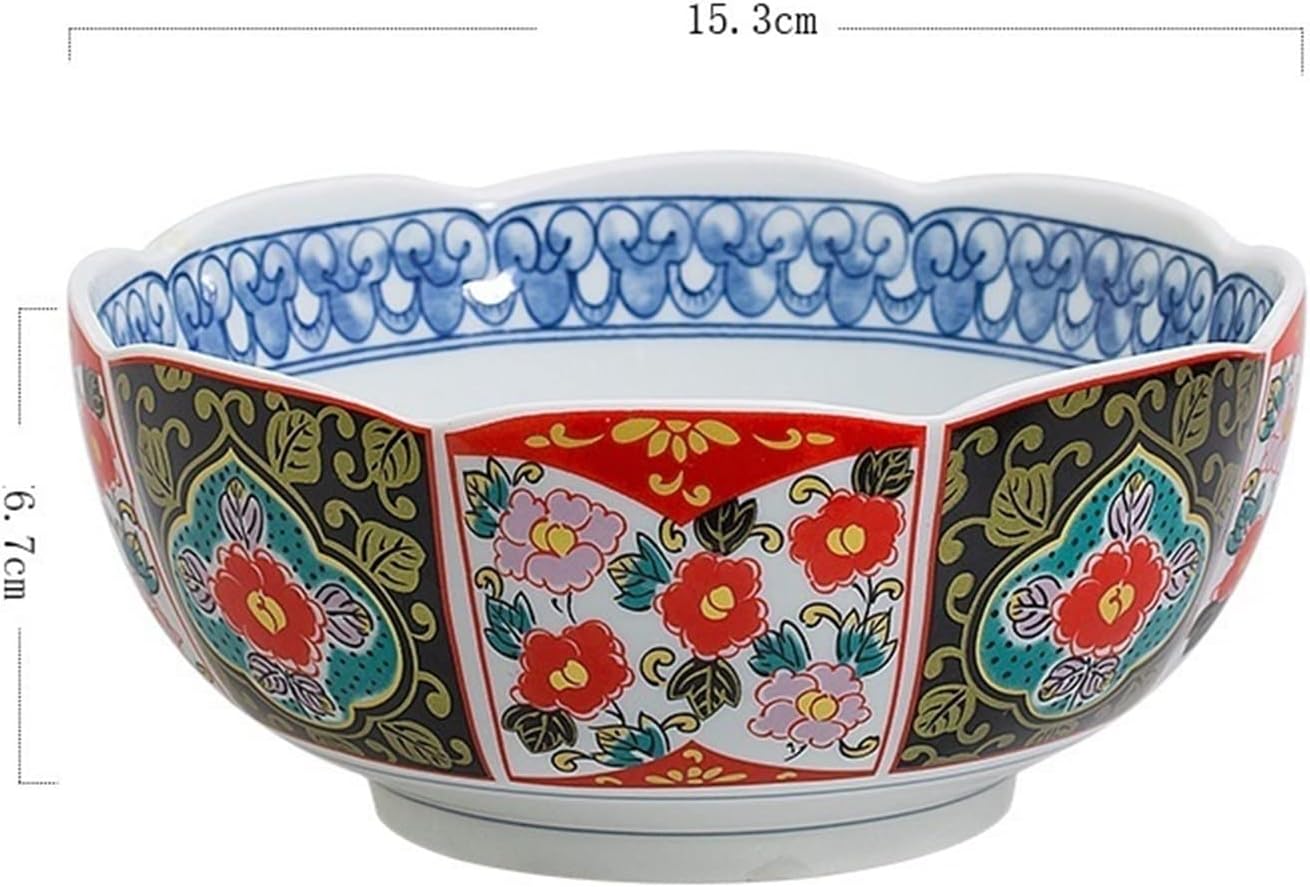 ボウルセラミックラーメンボウル家庭用フルーツサラダテーブルウェアインスタントヌードルスープライスボウルキッチンフードコンテナ食器（色