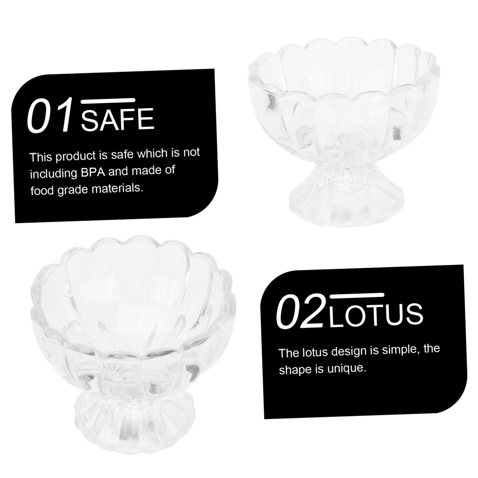 BESTonZON 5 Piezas Pudín De Vidrio Vasos Transparentes Para Porciones Copas De Parfait Transparentes Taza De Mousse Taza De Aperitivo Tazón De Postre De Vidrio Taza De Gelatina Con Cubierta