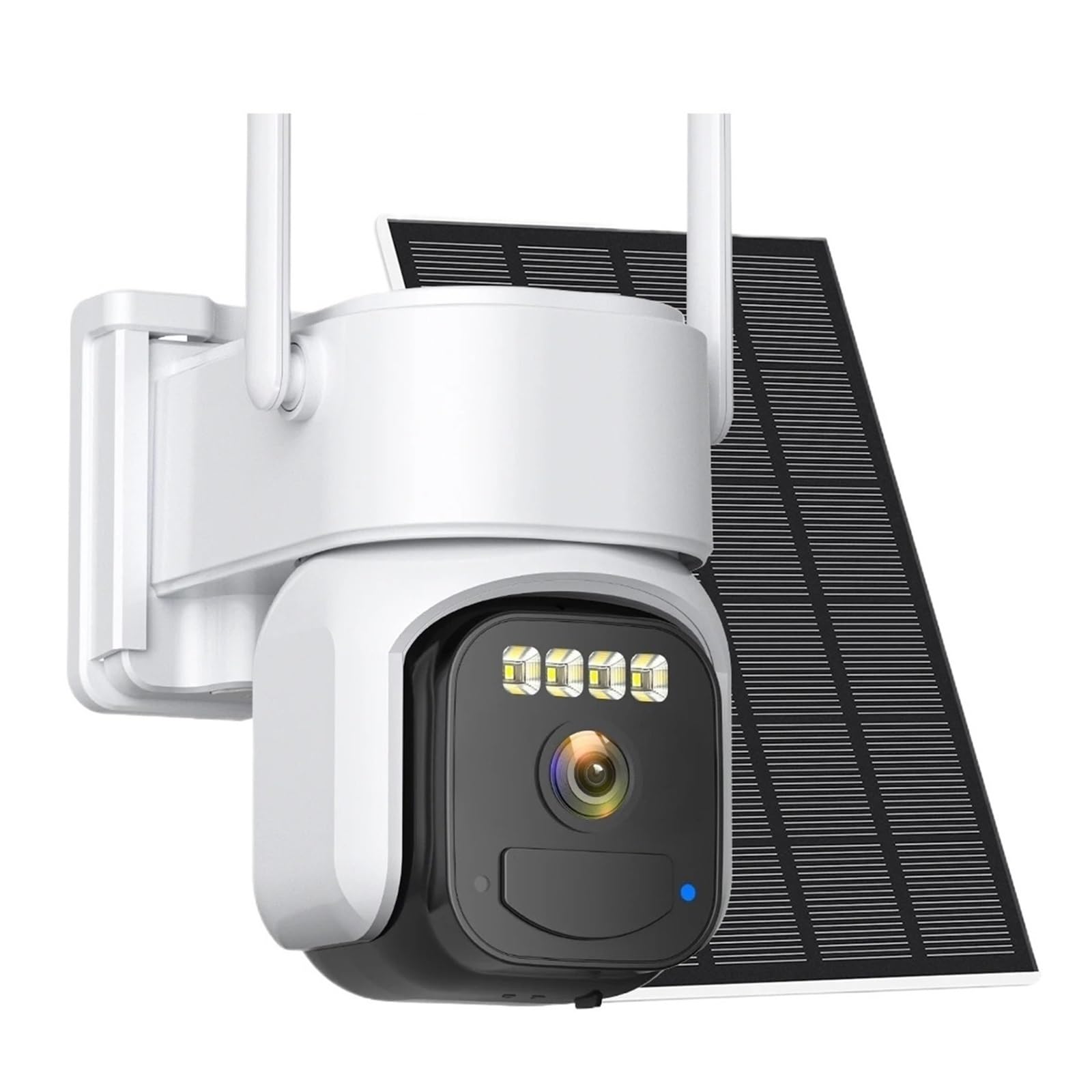 JVDDI 5MP Wireless Outdoor WiFi Surveillance Camera Solar Powered 360-Degree Rotation Human PIR Detection Color Night Vision(4G NO SD Card)