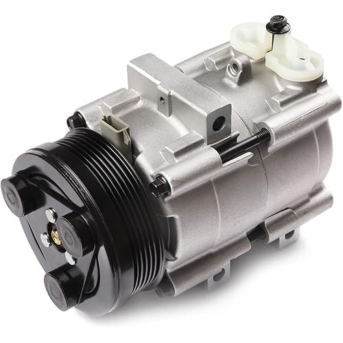 ECCPP AC Compressor with Clutch 1994-2007 Fit for Ford for F-150 for F-250 for F-350 for F450 for F550 for Ford Mustang for Mercury Cougar 4.6L 5.4L 6.8L AC Compressor 6 Grooves FS10