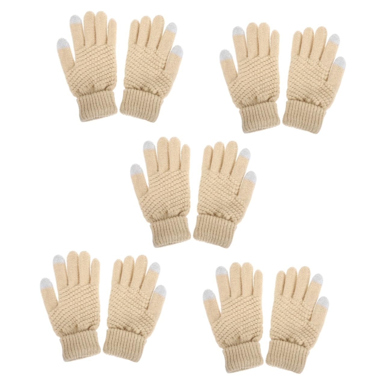 5pares Guantes De Invierno Táctiles Para Mujer Aislantes y Antideslizantes Guantes Cálidos Para Ciclismo y Uso Diario Climas Fríos