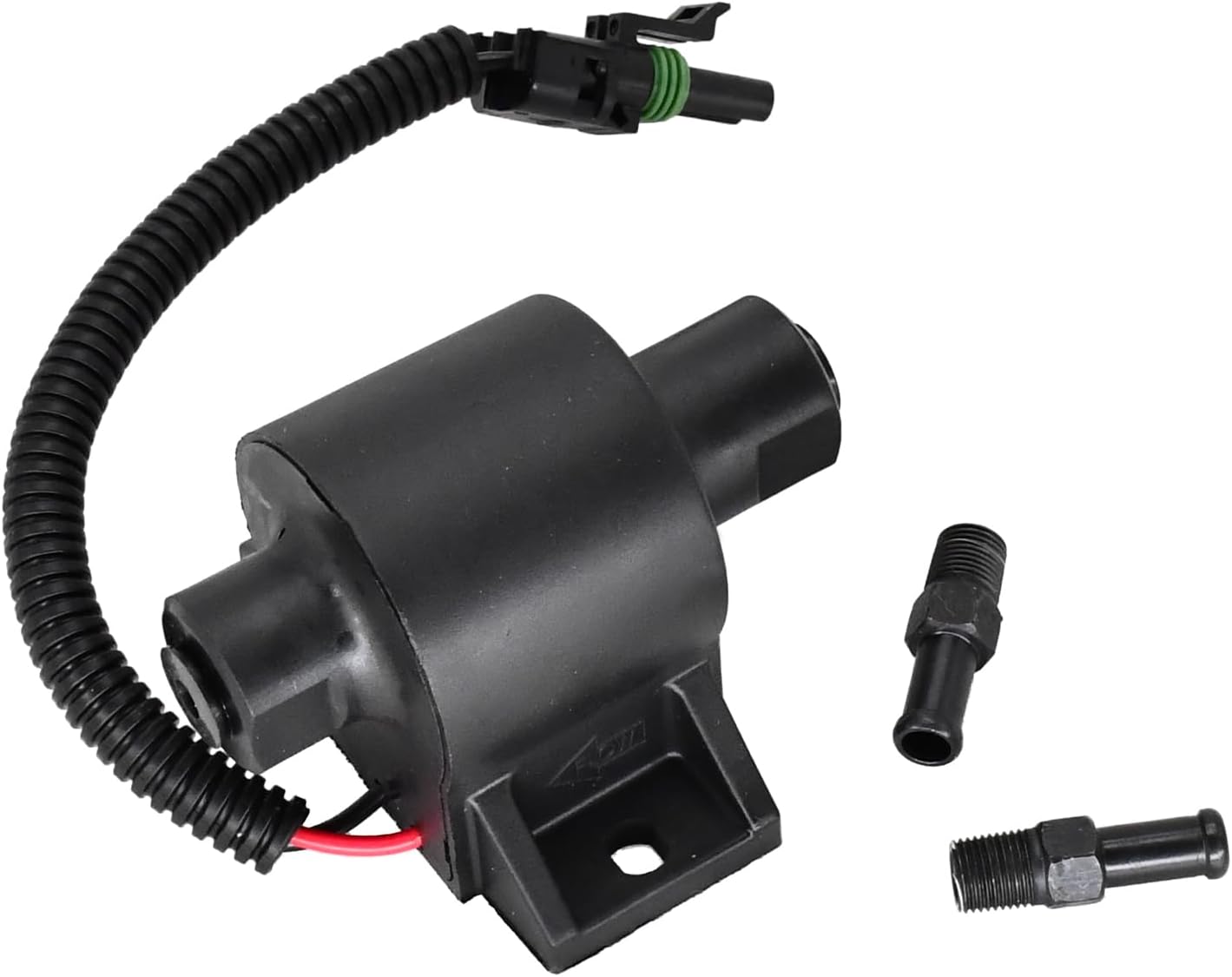 Disenparts 12V Fuel Pump with electrical connector and two hose fittings