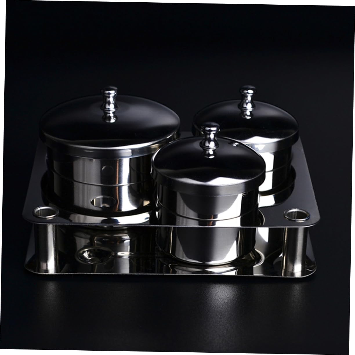 Stainless Steel Manicure Cups Nail Art Bowls with Thick Base for Mixing Polish and Powder Multi Function Female Nail Supply Container