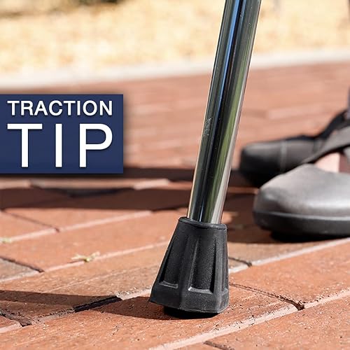 Miniatura 17 de StrongArm Bastón cómodo + bastón de caminar ligero ajustable para hombres y mujeres + agarre ergonómico en el antebrazo estabiliza la muñeca y Base