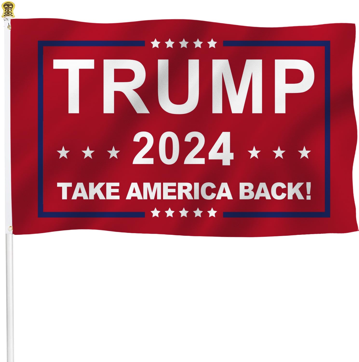 Trump 2024 Red Flag 3x5 Ft,Take America Back Flags,100% Polyester Fabric with 2 Brass Grommets,Vivd Color and Fade Proof, Trump Red Flags Banner for Rooms Outdoor Indoor Decoration Banner