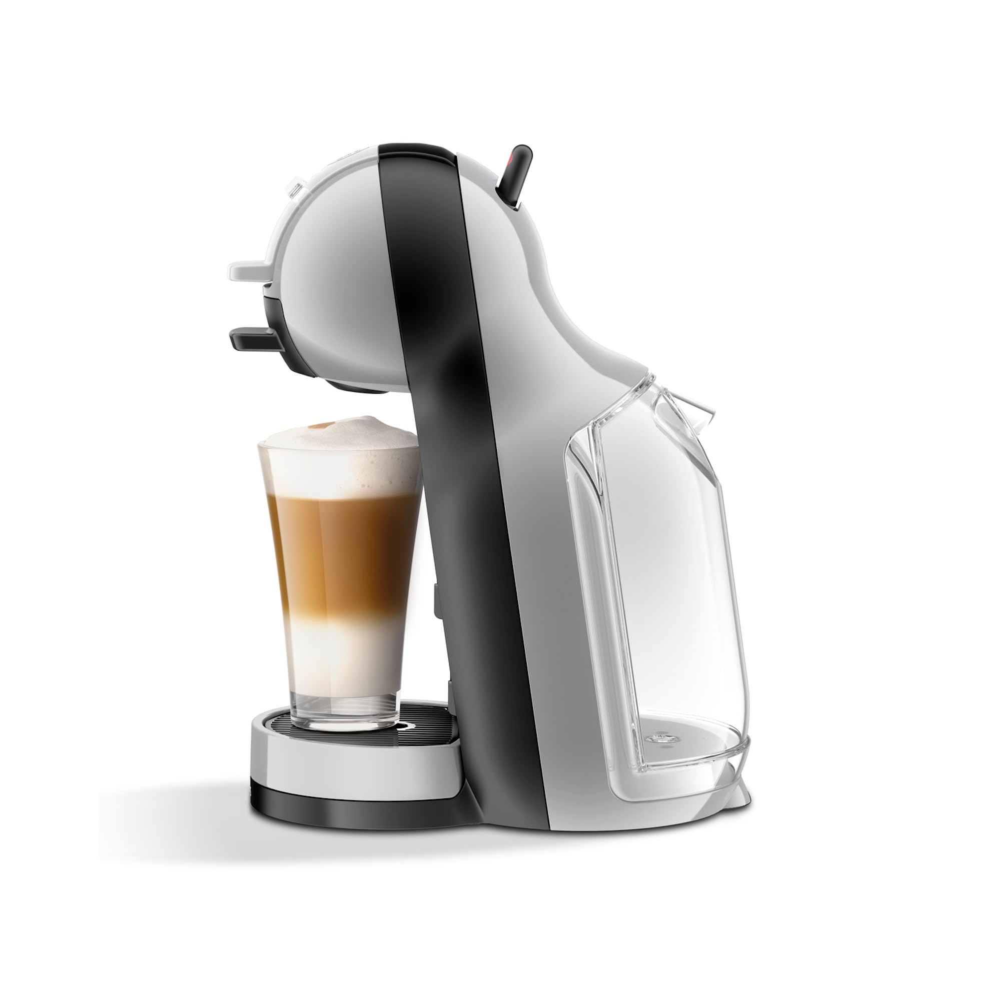 NESCAFÉ Dolce Gusto Mini Me Von Krups Kapselkaffeemaschine, 15 Bar, 0,8 L, Arctic Grey/Schwarz, KP123B