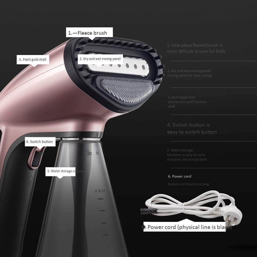 Défroisseur vapeur pour vêtements, défroisseur portatif pour vêtements, mini fer à vapeur portable en tissu de voyage pour la maison et les voyages, réservoir d'eau détachable de 240 ml, 1200 W, vio