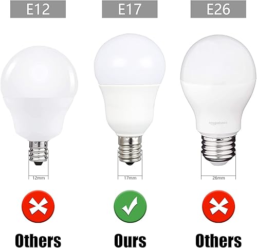 Miniatura 4 de Ganiude Bombillas LED de base intermedia E17, bombillas de globo G14 de 6 W (equivalente a 60 vatios), luz diurna de 600 lúmenes, 5000 K, bombillas