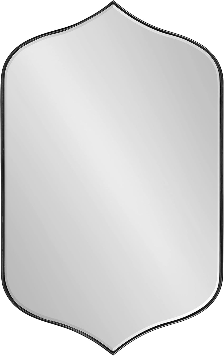 Kate and Laurel Tyla Modern Wall Mirror; 20 x 32; Black; Decorative Vibrant Peaked Mirror