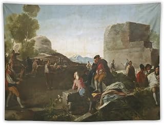 Francisco Goya Tapestry Romanticism The Game of Pelota (1781) Painting Tapestry Wall Art Prints Hanging Tapestries Bedroom Home Modern Decoration 30"x40"