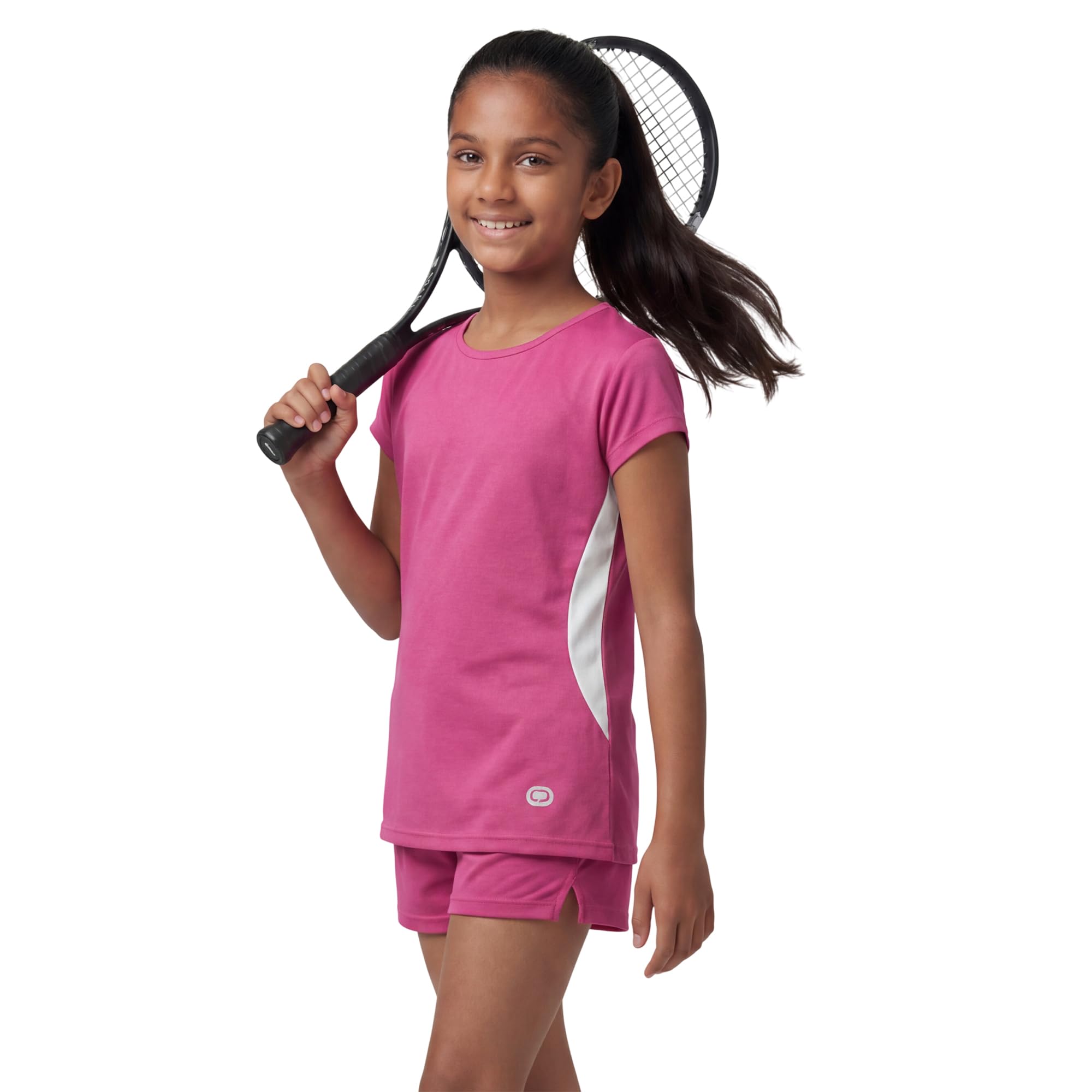 Qiddo Sports Girls T-Shirt | Pink | 6-7 Years | Solid Colour Design | Dry Fit | Moisture-Wicking | Fast Dry | Girls Sportswear | Kids Sportswear | Activewear Tee | Sports Jersey | Breathable 2