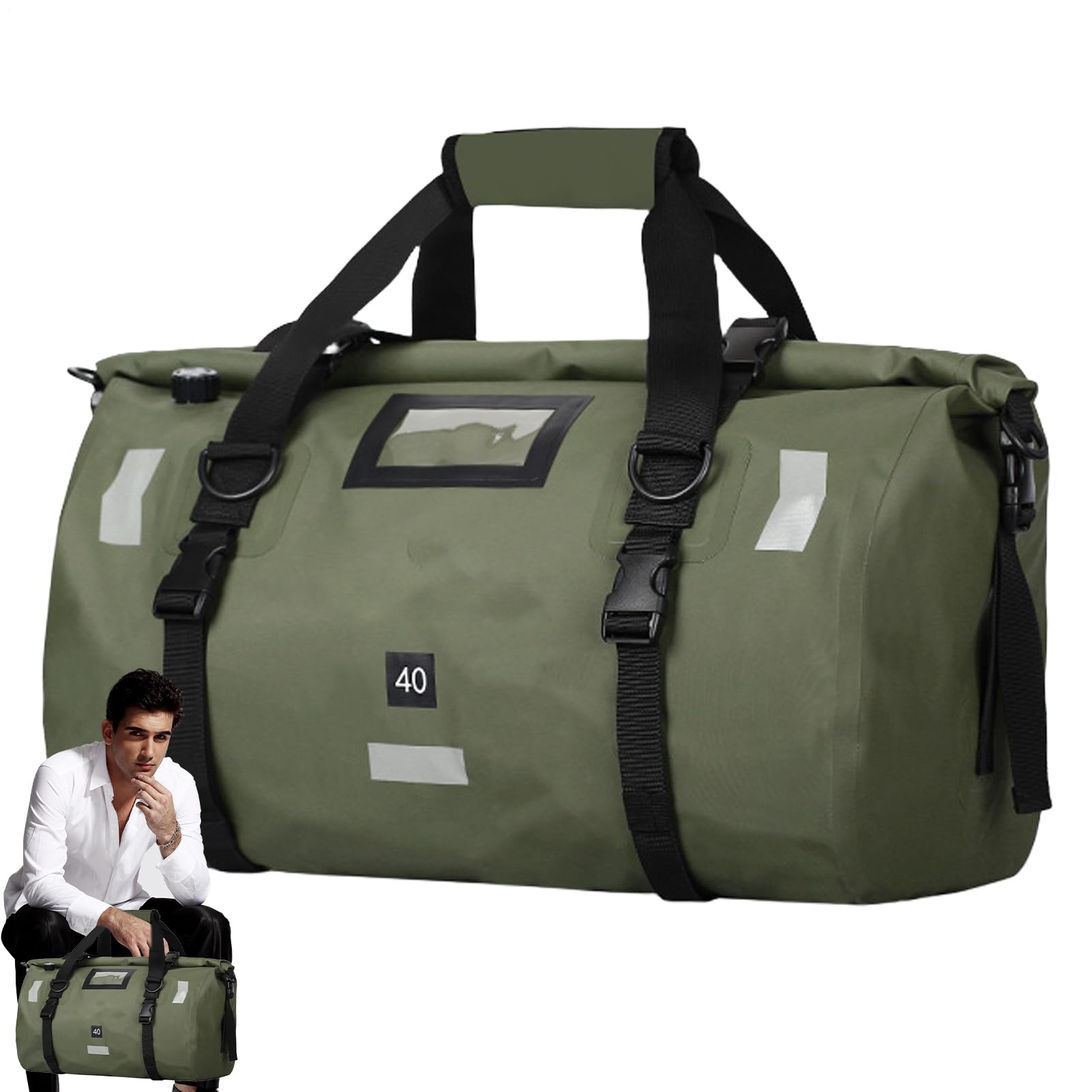 Borsa Da Viaggio Per Motocicletta Zaino per Attrezzi Impermeabile e | Borsa Per Sella Posteriore Motocicletta Riflettente Con Cinturino Regolabile Per Guida In Moto Pendolarismo Campeg