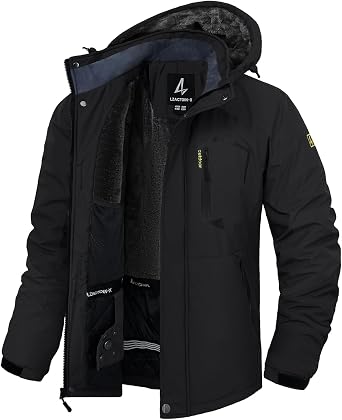 Mens Winter Coats Puffer Waterproof Ski Insulated Jacket | Warm Jacket, Down Parka, Snowboard Jacket, Heavy Jackets, Winter Parka, Windproof Coat, Hiking, Camping, Working