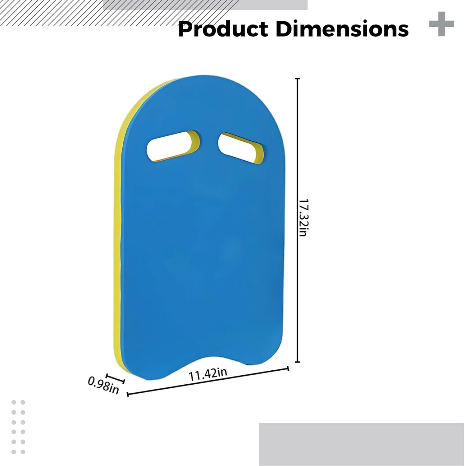 3 Pcs Kickboards for Swimming, Eva Foam Training Aid for Adults and Kids, Enhances Swim Posture and Leg Strength, Blue