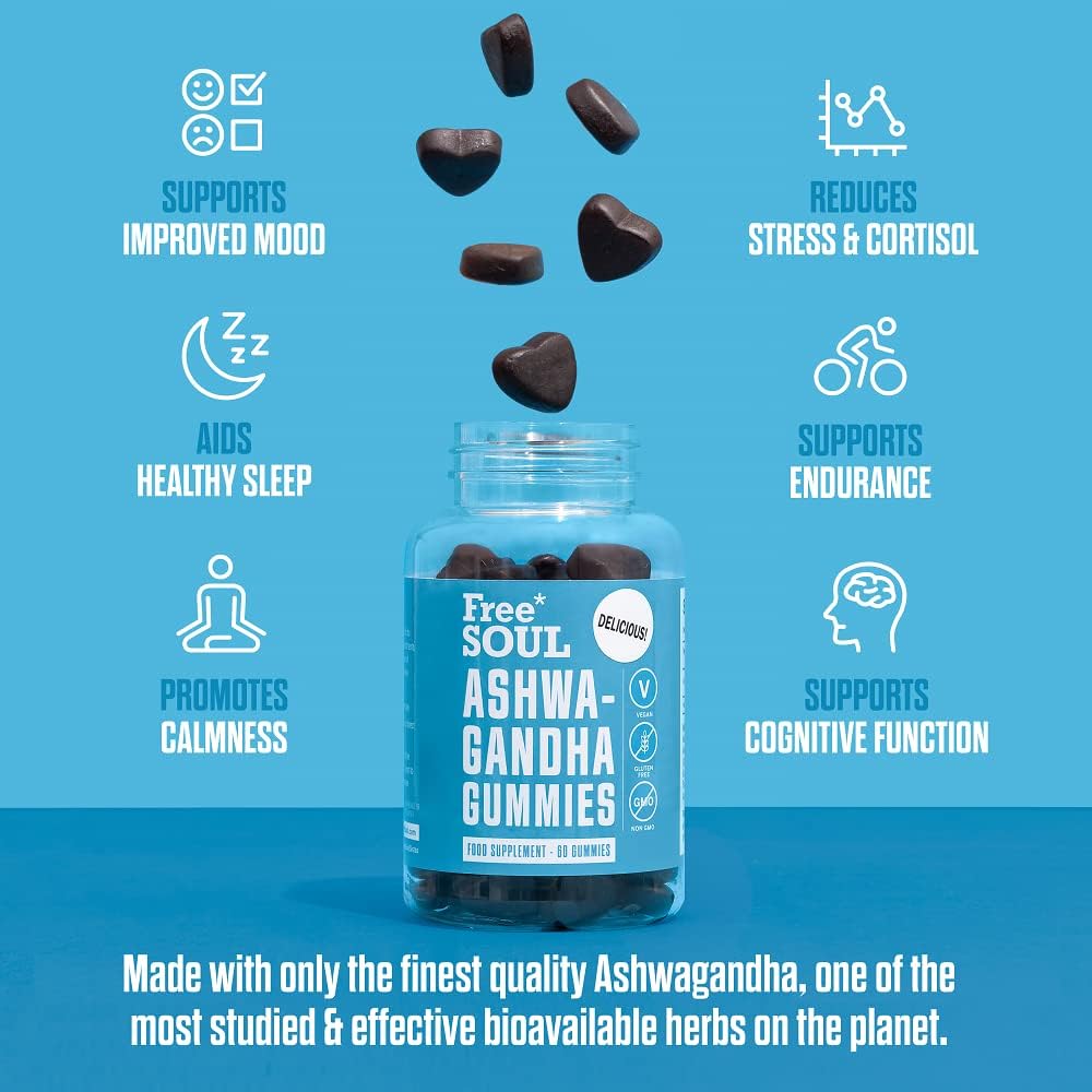 Free Soul Ashwagandha High Strength Gummies, 60 count (Pack of 1) - Image 3