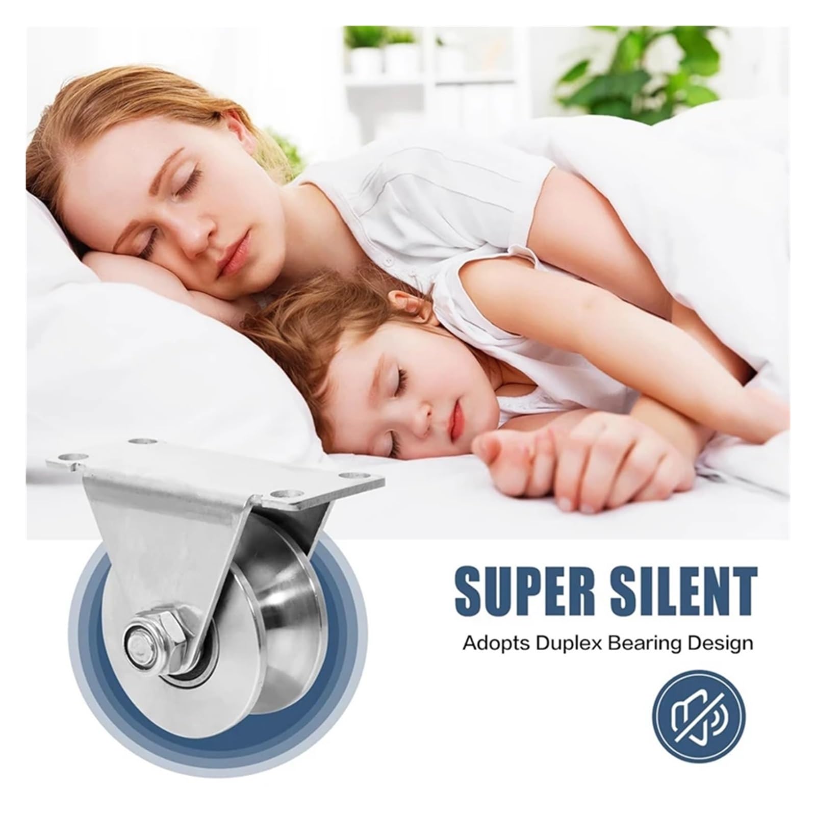 Paquete de 2 bloques de rueda de polea con ranura de acero inoxidable, rotación súper silenciosa for equipos de gimnasio de bricolaje, servicio pesado, rendimiento suave, ideal