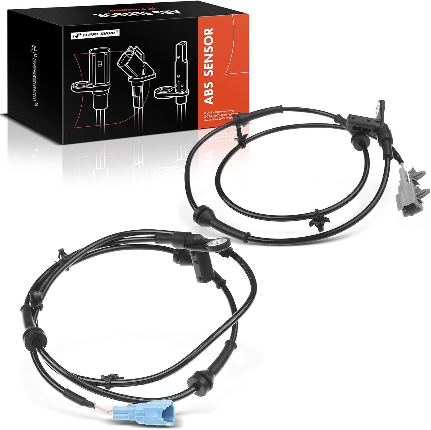 A-Premium ABS Wheel Speed Sensor Compatible with Nissan Models - Quest 2004 2005 2006 2007 2008 2009, 3.5L, Mini Passenger Van - Rear Driver and Passenger Side, 2-PC Set, Replace# 47900-CK000, AB0649