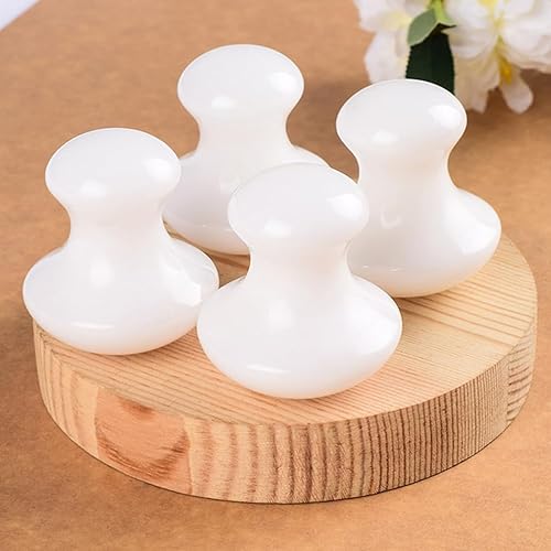 Miniatura 6 de Uonlytech 2 herramientas faciales Gua Sha, cuarzo de jade blanco, rodillos Gua Sha, herramienta de masaje para mujeres, spa en casa