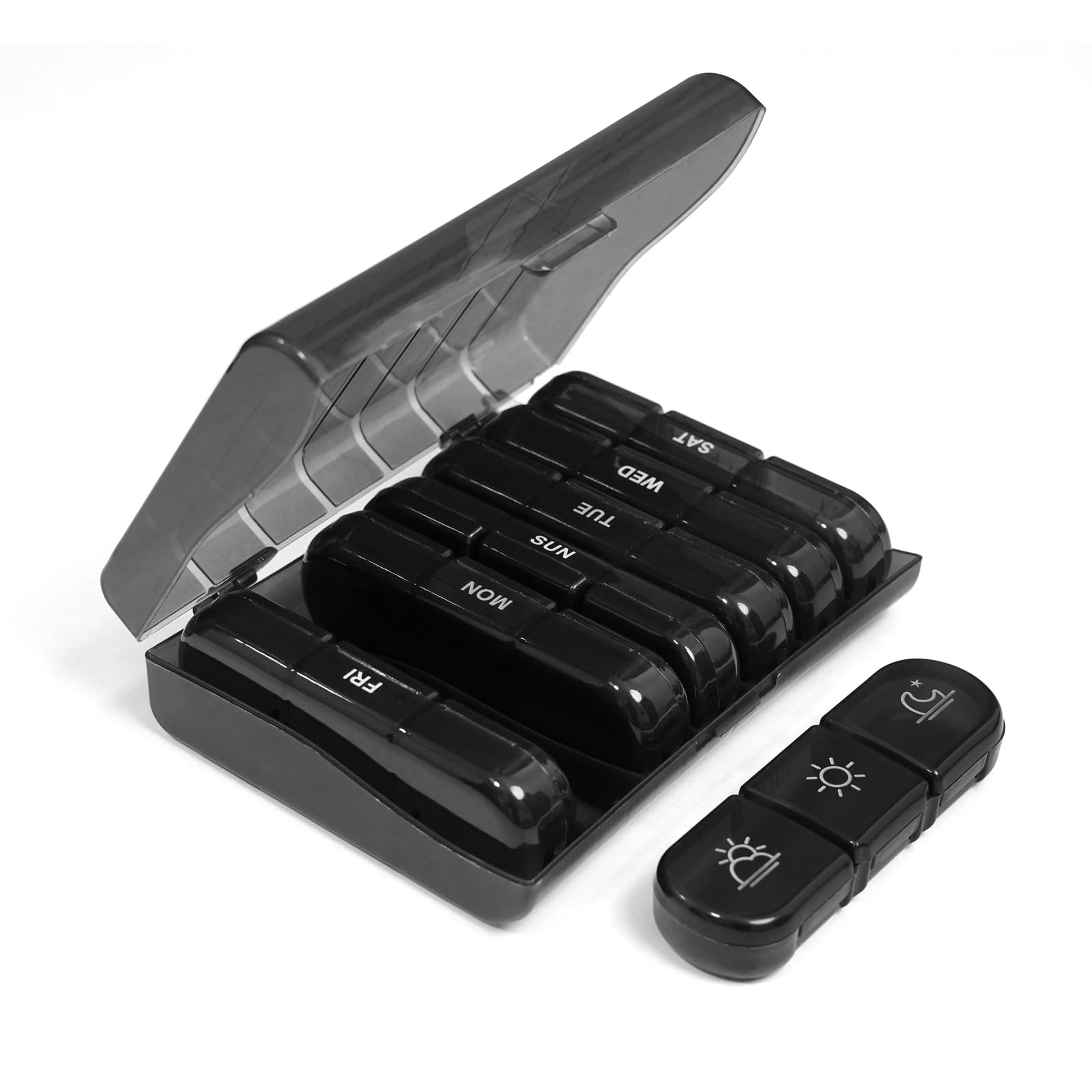 JULOS Weekly Medicine Pill Organizer 3X a Day, Medicine Planner, Vitamin Organizer Box