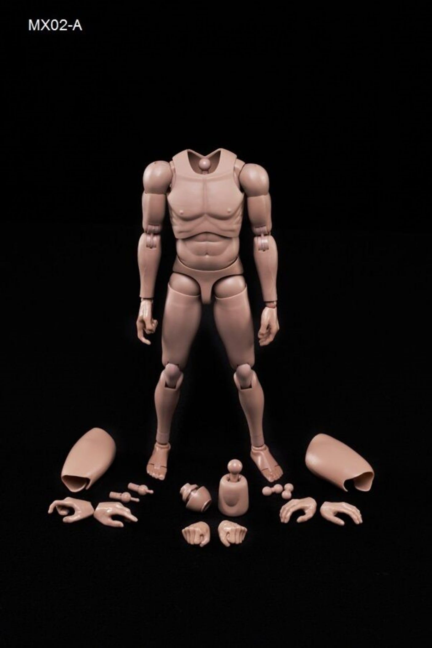 Skala 1/6 męskiego ciała, 30 cm elastyczna muskulatura figurka figurka lalki modele do 1:6 skala głowy rzeźba (MX02-A)