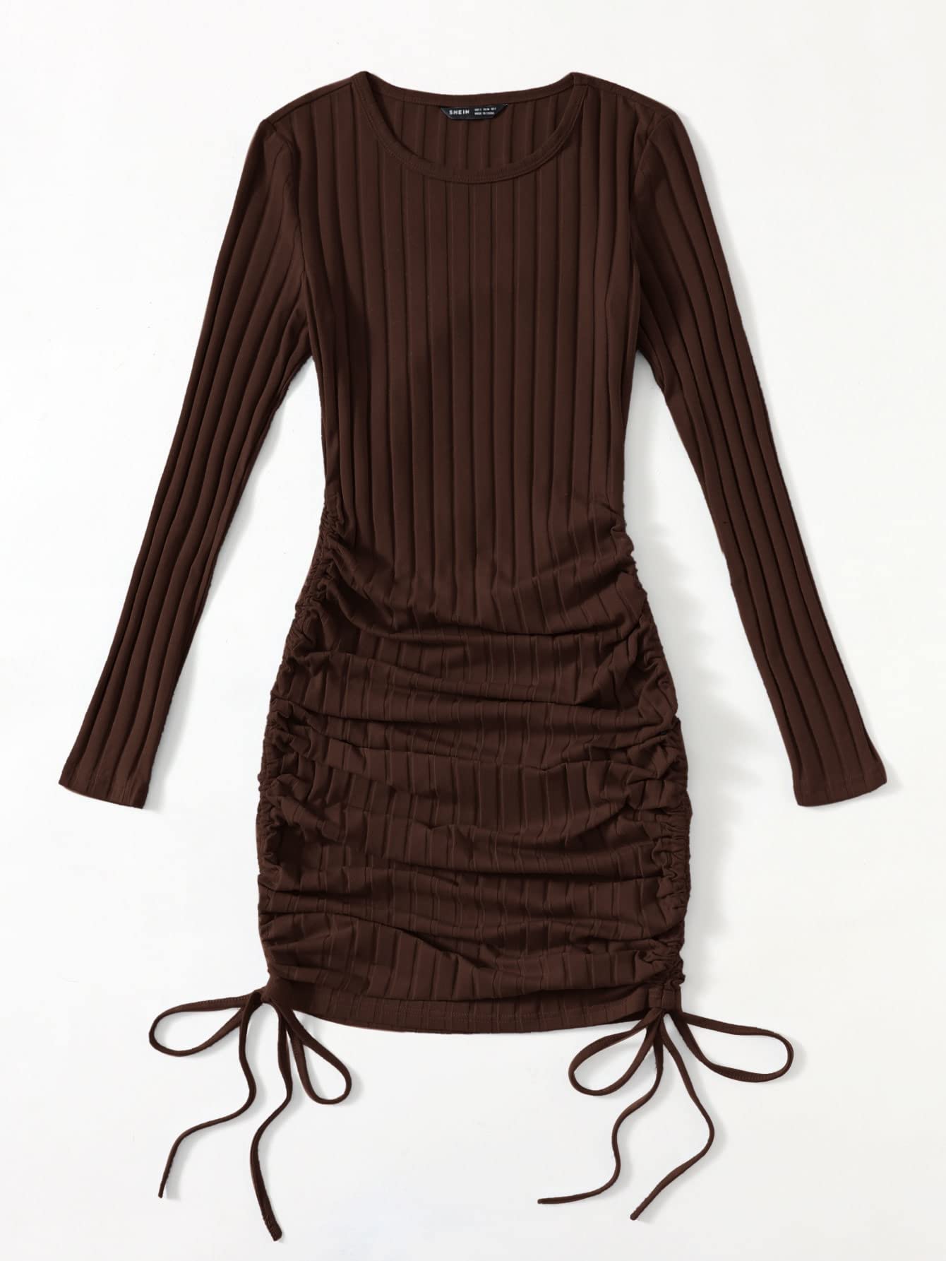 Amazon.com: Neeno Women's Dresses Drawstring Ruched Side Bodycon Dress Dress for Women (Color : Chocolate Brown, Size : X-Large) : Clothing, Shoes & Jewelry Amazon.com: Neeno Women's Dresses Drawstring Ruched Side Bodycon Dress Dress for Women (Color : Chocolate Brown, Size : X-Large) : Clothing, Shoes & Jewelry