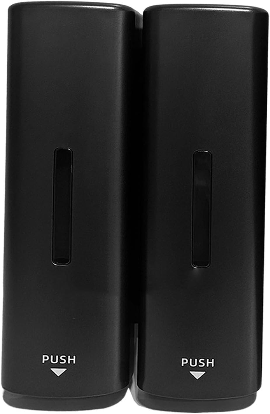 Fafeicy 2 Chamber Dual Compartment Liquid 2 Bottle Shower Dispenser Wall Mounted with Transparent Window and Leakproof Pump Heads for Bathroom Hotel Kitchen (Grey)