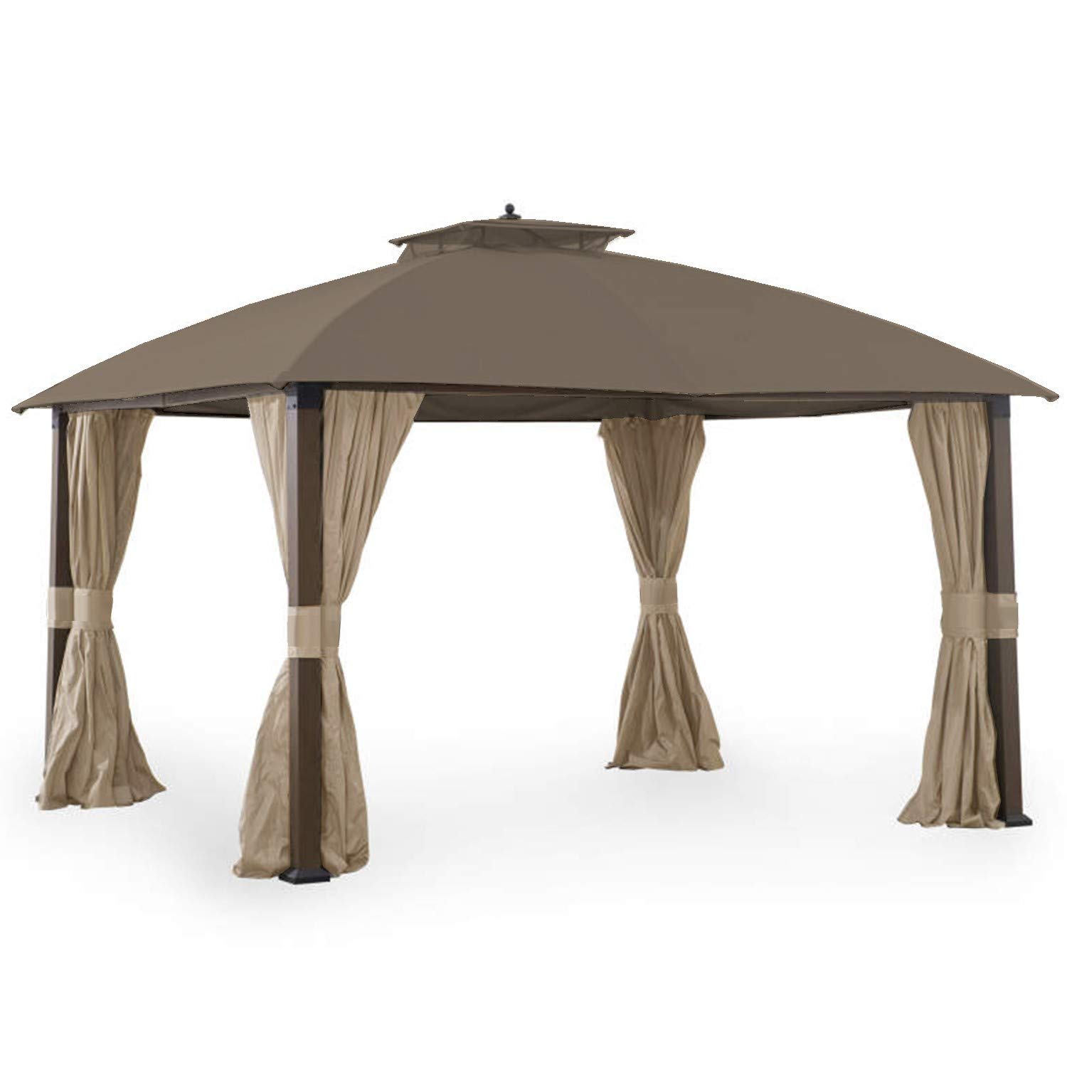Garden WindsReplacement Canopy Top Cover for Broyhill Eagle Brooke Ashford Asheville Gazebo - Riplock 350 - Nutmeg - Will FIT These Models ONLY: A101007600, A101007603, A101007604