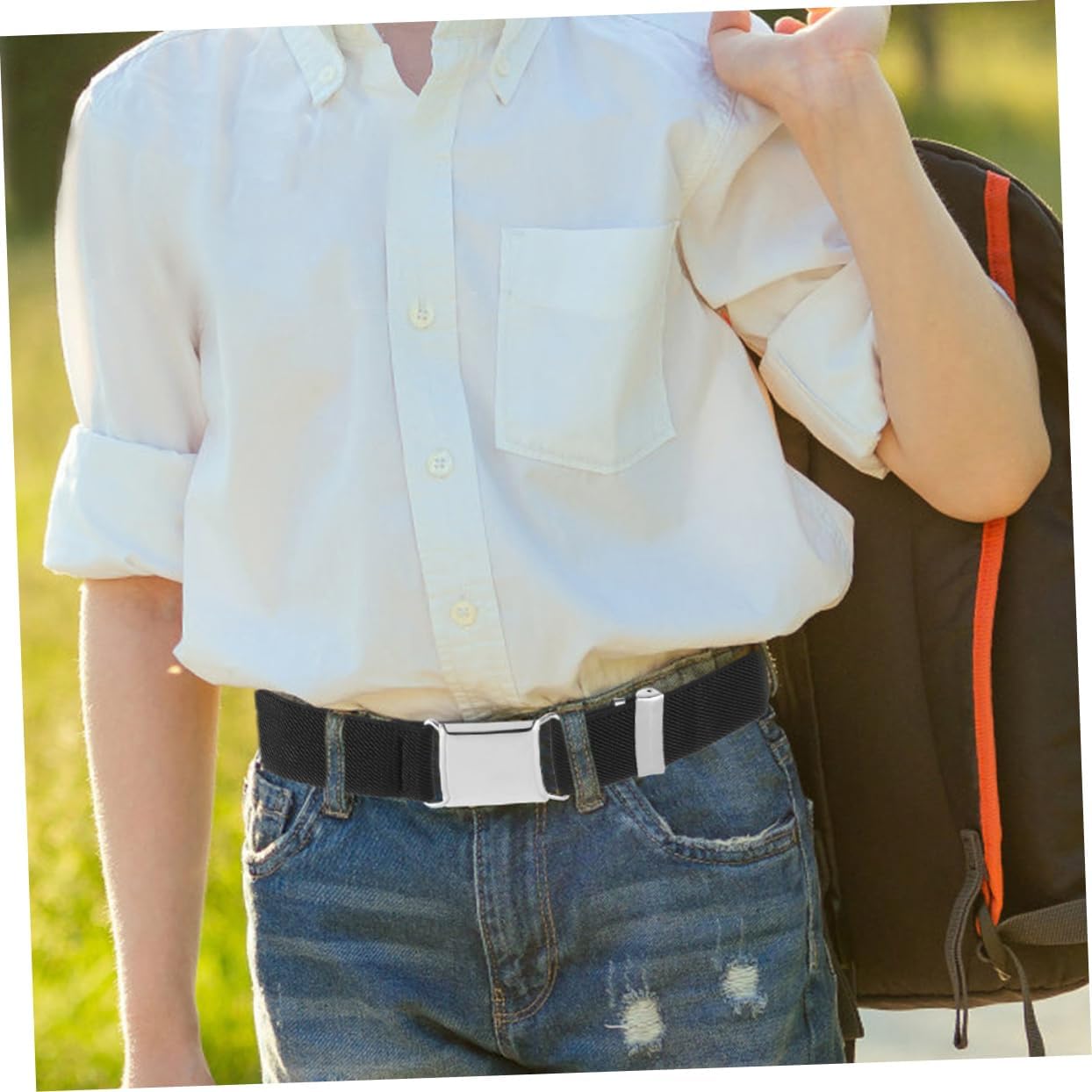 VALICLUD 5pcs Boy and Girl Adjustable Elastic Waist Belt Versatile Stretchy Belt for Boy Girl Easy to Wear Pants and Skirts Clothing Accessory
