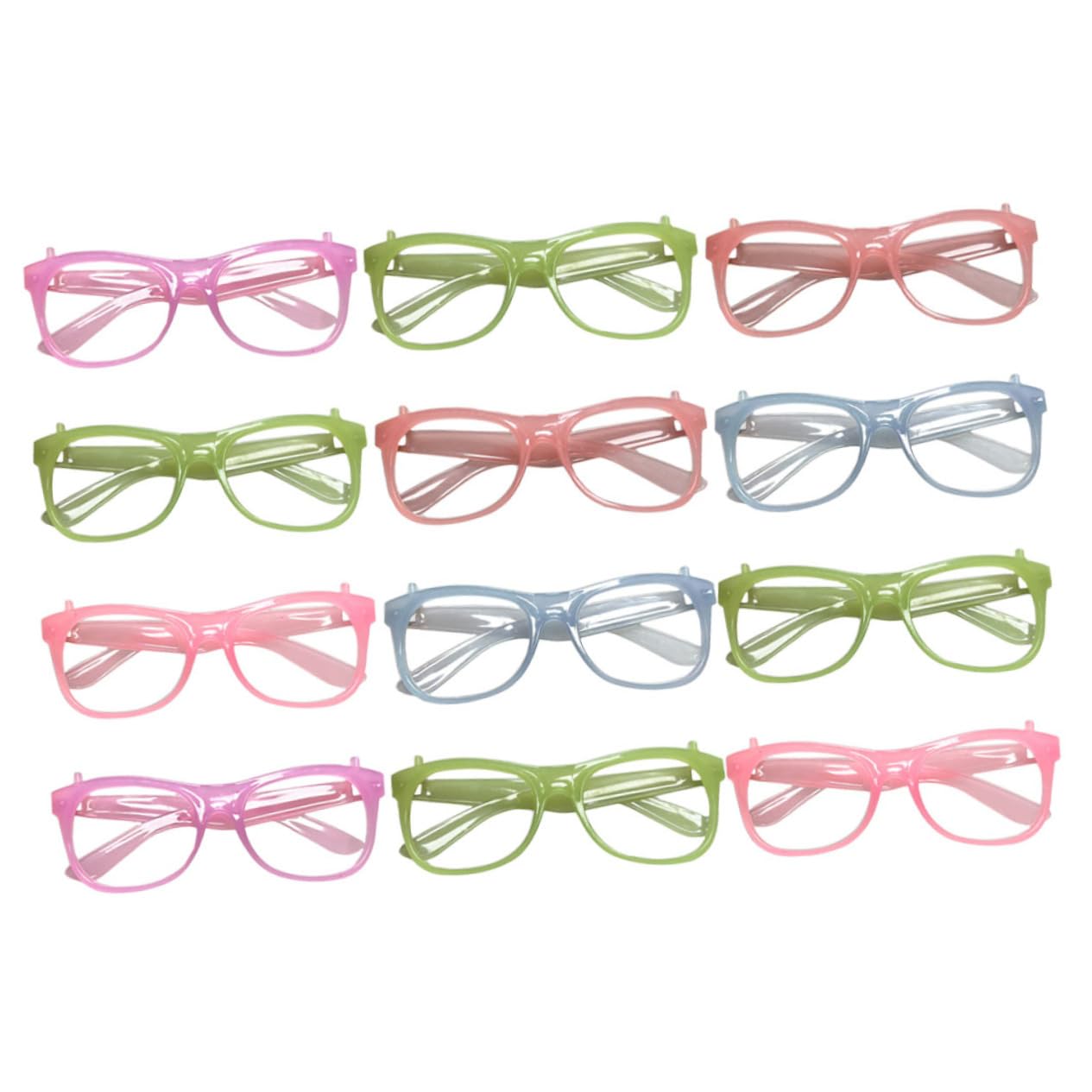 FRCOLOR Glowing Glasses 12pcs Boys and Girls Party Favors Fluorescent Eyewear Rave Accessories Festival Glasses
