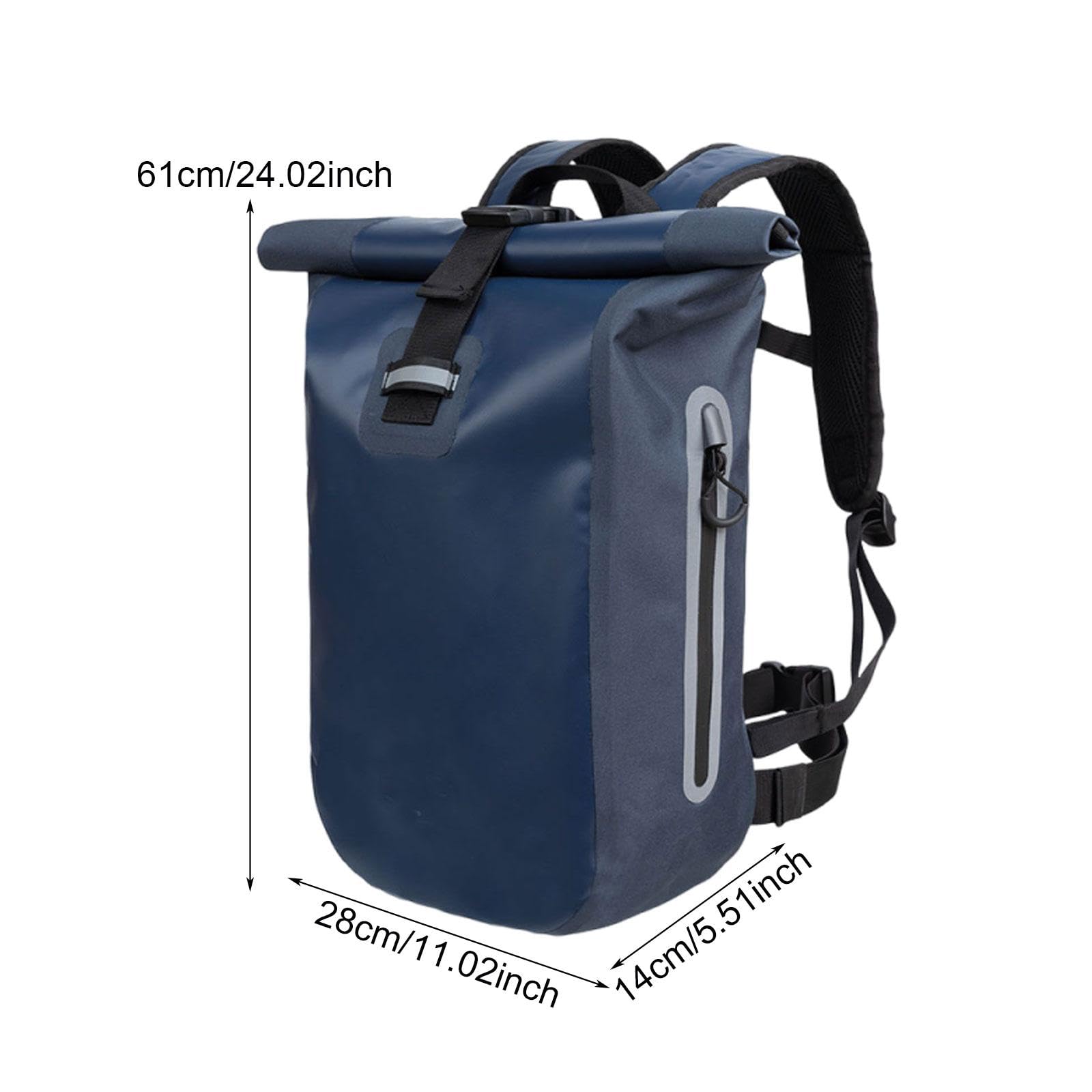 Sac à Dos étanche Enroulable de 20 L, Pochette Résistante Aux Déchirures, Sac de Rangement pour Kayak, Rafting, Pêche, Ski, Voile