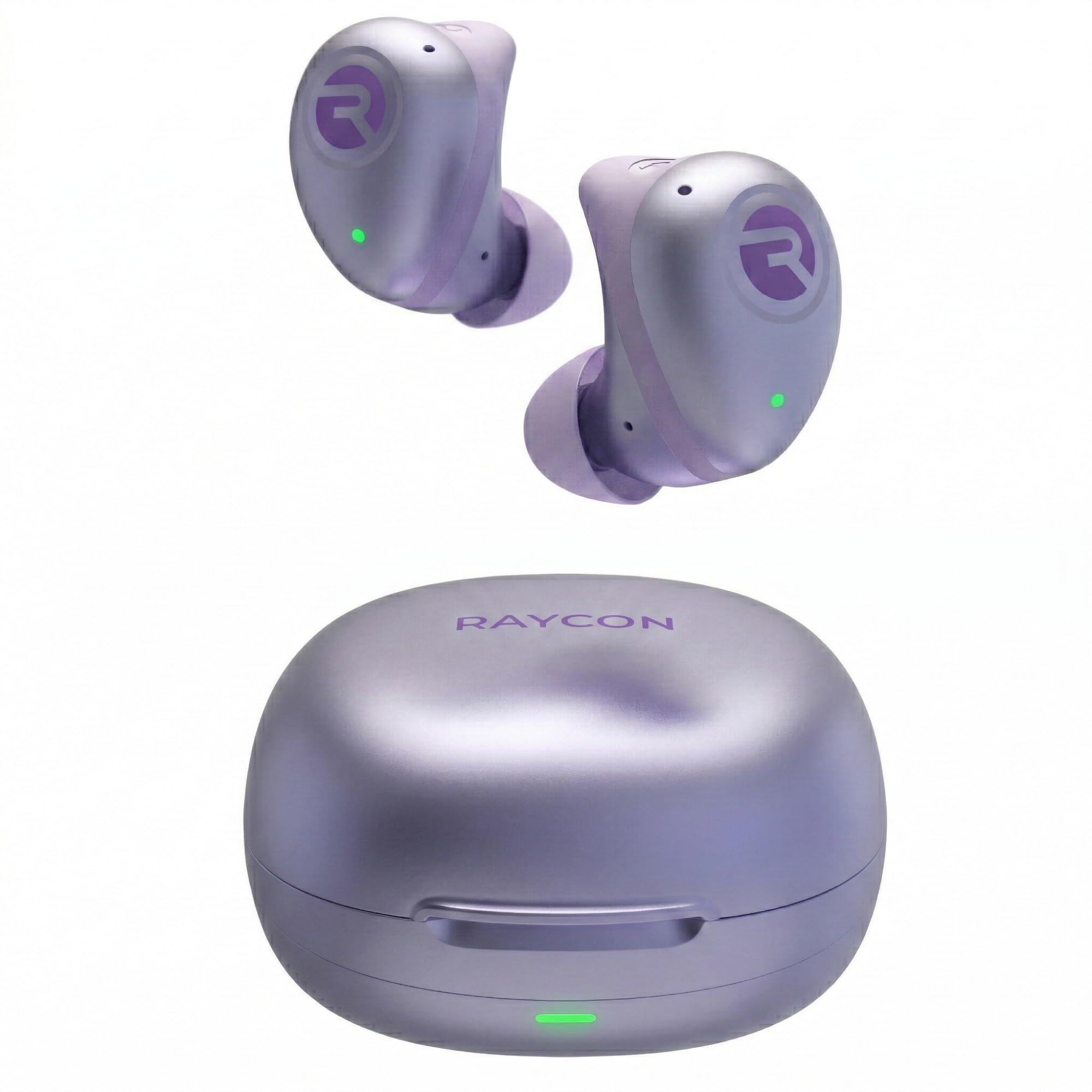 Fitness Bluetooth Wireless Earbuds + Microphone with Active Noise Canceling, Sweat & Water-Resistant Earphones, Running Headphones, Ear Buds Wireless Bluetooth 56 Hours Playtime (Purple)